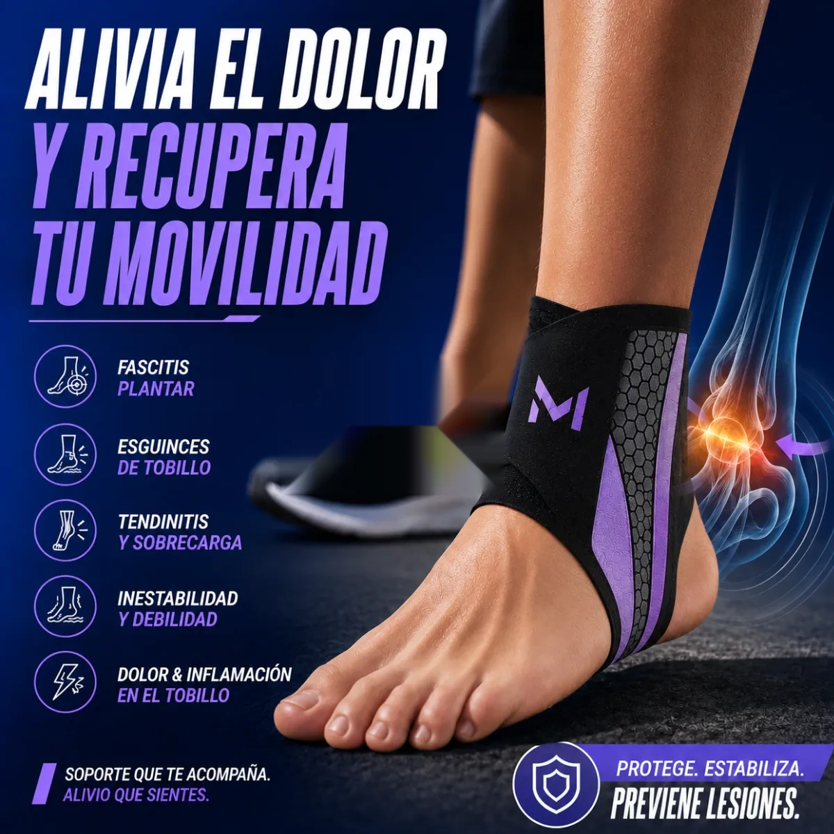 Alivio del dolor de tobillo con tobillera FLEXPRO
