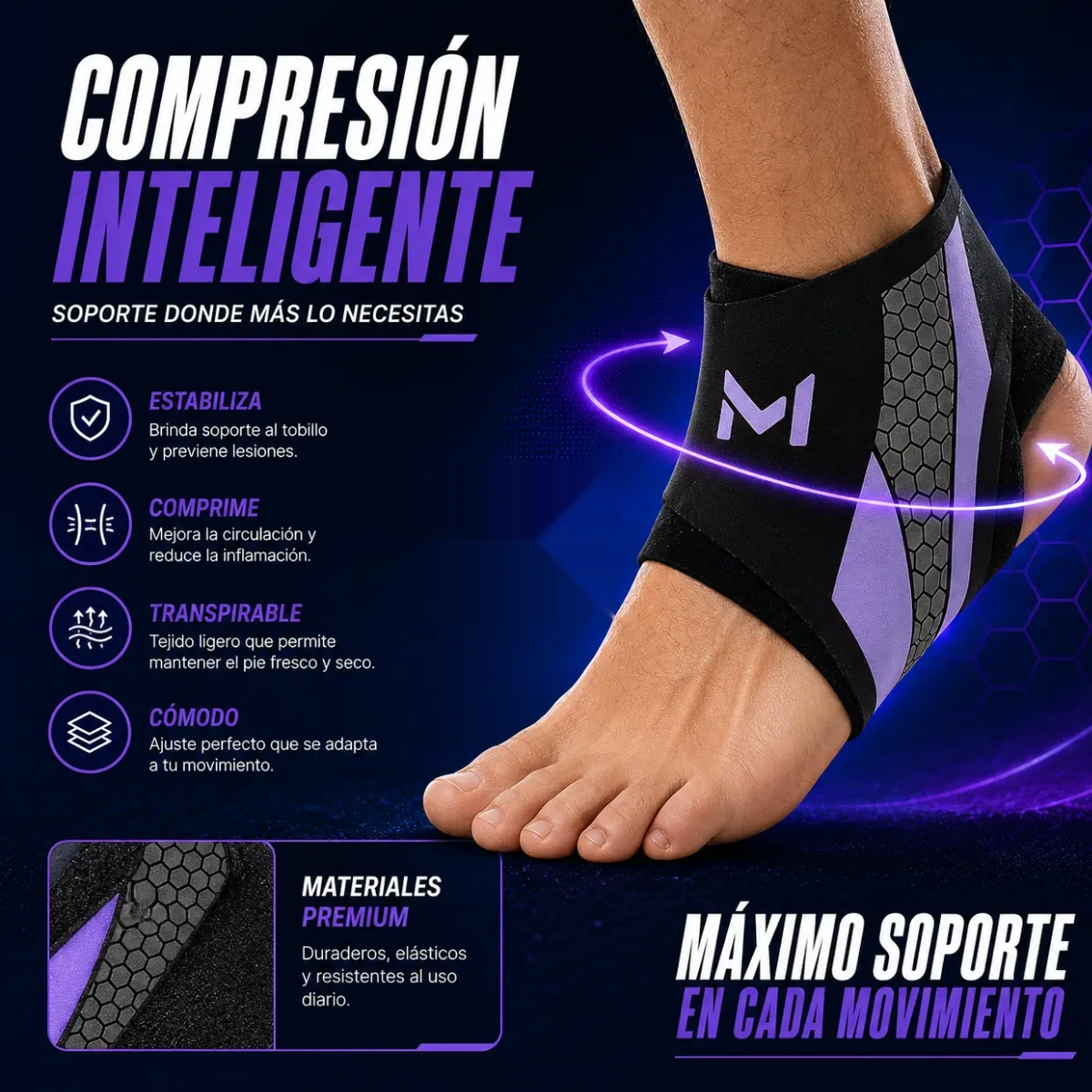 Compresión inteligente de la tobillera FLEXPRO